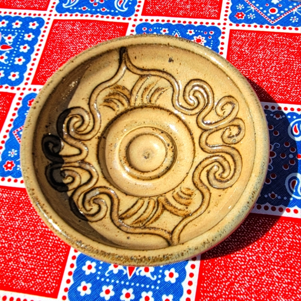 Beautiful ceramic candle holding dish